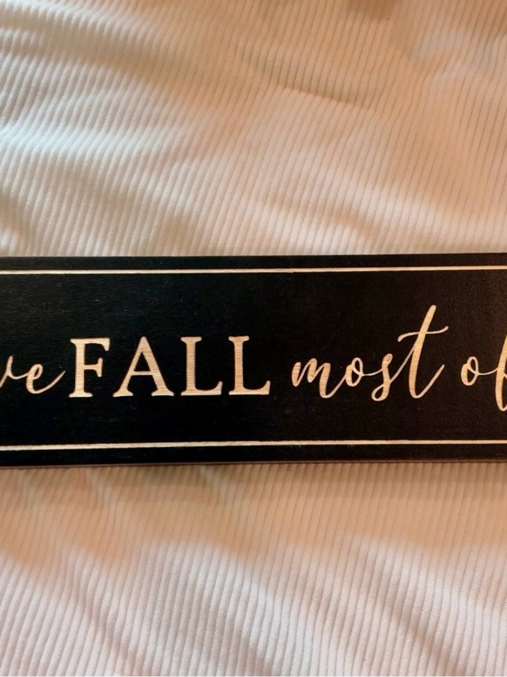 Kirklands Black and cream 'FALL' decor Holiday Sign